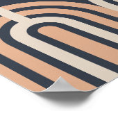 ミッドセンチュリーモダンウォールアート。 ポスター (角)