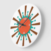 ミッドセンチュリーモダンウォールクロック – グラフィックスポーク ラージ壁時計 (傾斜)