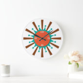 ミッドセンチュリーモダンウォールクロック – グラフィックスポーク ラージ壁時計 (ホーム)
