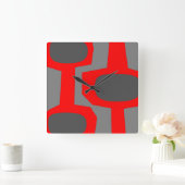 ミッドセンチュリーモダンウォールクロック スクエア壁時計 (ホーム)