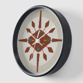 ミッドセンチュリーモダンウォールクロック – ダイヤモンドスポーク 壁時計 (傾斜)