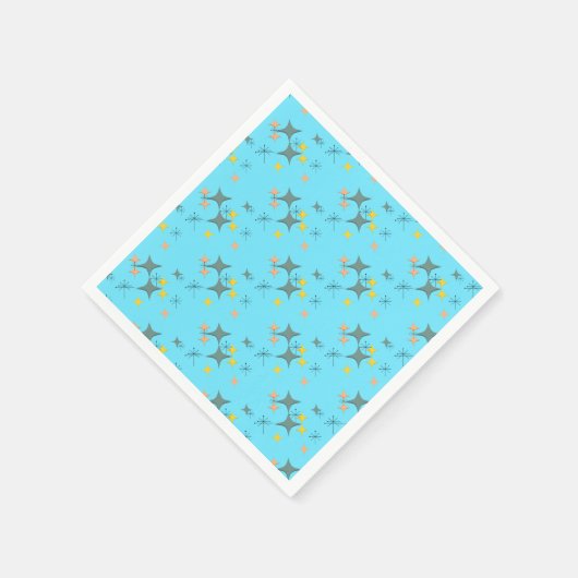 ミッドセンチュリーモダンエームズアトミックスターバストカスタム スタンダードカクテルナプキン (角)