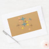 ミッドセンチュリーモダンエームズアトミックスターバストカスタム 長方形シール (封筒)