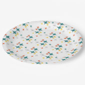 ミッドセンチュリーモダンエームズアトミックターコイズダイヤモンド ペーパープレート (アングル)