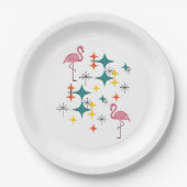 ミッドセンチュリーモダンエームズアトミックフラミンゴスダイヤモンド ペーパープレート (正面)