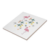 ミッドセンチュリーモダンエームズスターバストピンクフラミンゴ タイル (側面)