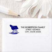 ミッドセンチュリーモダンエームズチェア住所 シールネイビー ラベル (インサイチュ)