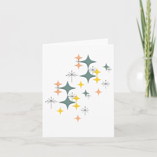 ミッドセンチュリーモダンエームズ原子時代スターバスト カード (正面)