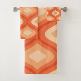 ミッドセンチュリーモダンオギーとベージュ バスタオルセット