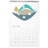 ミッドセンチュリーモダンオリジナル原子芸術 カレンダー (1月 2026)