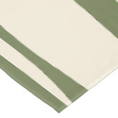 ミッドセンチュリーモダンオリーブグリーンとクリーム テーブルクロス (アングル)