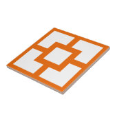 ミッドセンチュリーモダンオレンジとホワイトブリーズブロック タイル (側面)