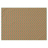 ミッドセンチュリーモダンオレンジの花のパターン テーブルクロス (正面(横))
