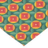 ミッドセンチュリーモダンオレンジの花のパターン テーブルクロス (アングル)