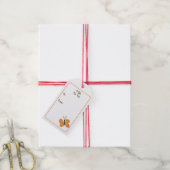 ミッドセンチュリーモダンオレンジバタフライレッドポピー ギフトタグ (より糸付き)