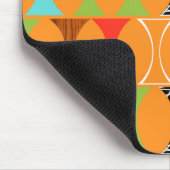 ミッドセンチュリーモダンオレンジパターンマウスパッド マウスパッド (コーナー)