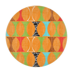 ミッドセンチュリーモダンオレンジパターン切断ボード カッティングボード