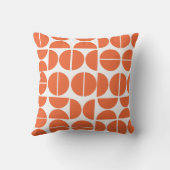 ミッドセンチュリーモダンオレンジ丸抽象芸術 クッション (裏面)