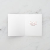 ミッドセンチュリーモダンオレンジ蝶かわいい誕生日 カード (内部)