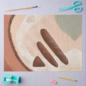 ミッドセンチュリーモダンオーガニック抽象芸術・デコパージュ 薄葉紙 (クラフト)