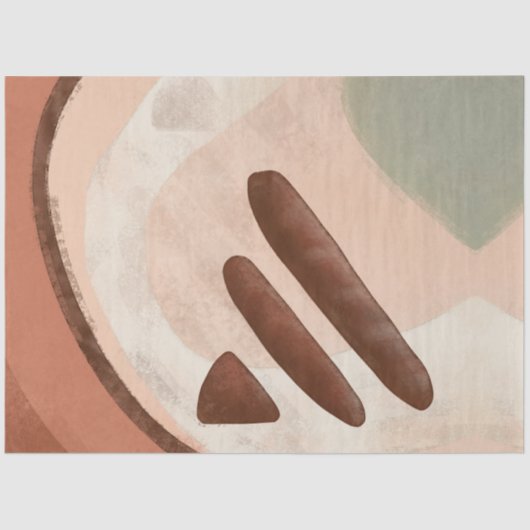 ミッドセンチュリーモダンオーガニック抽象芸術・デコパージュ 薄葉紙 (正面)