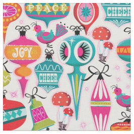 ミッドセンチュリーモダンオーナメントクリスマスファブリック ファブリック