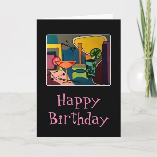 "ミッドセンチュリーモダンカクテル絵画"の カード (正面)