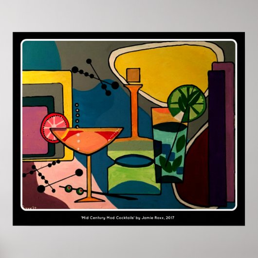 "ミッドセンチュリーモダンカクテル絵画"の ポスター (正面)