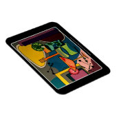 "ミッドセンチュリーモダンカクテル絵画"の マグネット (右側)