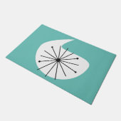 ミッドセンチュリーモダンカスタムカラースターバスト ドアマット (アングル)