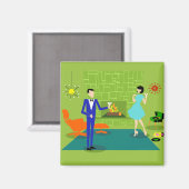 ミッドセンチュリーモダンカップル磁石 マグネット (正面/裏面)