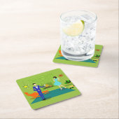 ミッドセンチュリーモダンカップル紙コースター スクエアペーパーコースター (インサイチュ)