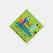 ミッドセンチュリーモダンカップル紙ナプキンス スタンダードカクテルナプキン (角)