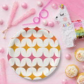 ミッドセンチュリーモダンカラフルスターバストオン ペーパープレート (パーティー)