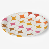 ミッドセンチュリーモダンカラフルスターバストオン ペーパープレート (アングル)