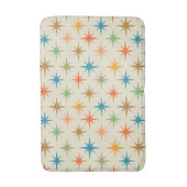 ミッドセンチュリーモダンカラフル原子スターバスト バスマット (正面縦)