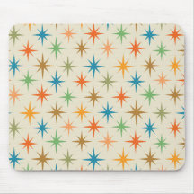 ミッドセンチュリーモダンカラフル原子スターバスト