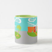 ミッドセンチュリーモダンカートゥーンハウスマグ マグカップ (中央)