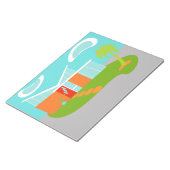 ミッドセンチュリーモダンカートゥーンハウスメモ帳 ノートパッド (アングル)