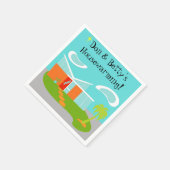 ミッドセンチュリーモダンカートゥーンハウス紙ナプキンス スタンダードカクテルナプキン (角)