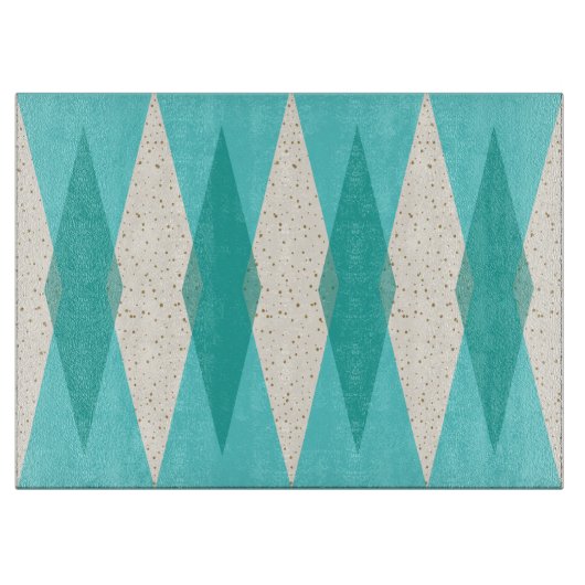 ミッドセンチュリーモダンガアーガイルラス製裁盤 カッティングボード (正面)