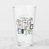 ミッドセンチュリーモダンガラスおよびオプションのパーム春 タンブラーグラス (裏面)