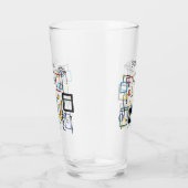 ミッドセンチュリーモダンガラスおよびオプションのパーム春 タンブラーグラス (右)