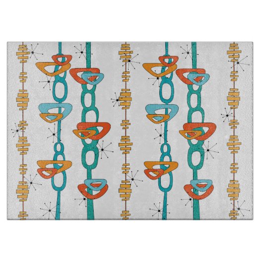 ミッドセンチュリーモダンガラス切削盤 カッティングボード (正面)