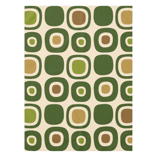 ミッドセンチュリーモダンガーデンパスパターン テーブルクロス (正面)