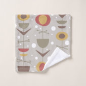 ミッドセンチュリーモダンガーデン数々のカラー バスタオルセット (ウォッシュタオル)