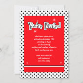 ミッドセンチュリーモダンガールレトロホリデーパーティカスタムー 招待状 (裏面)