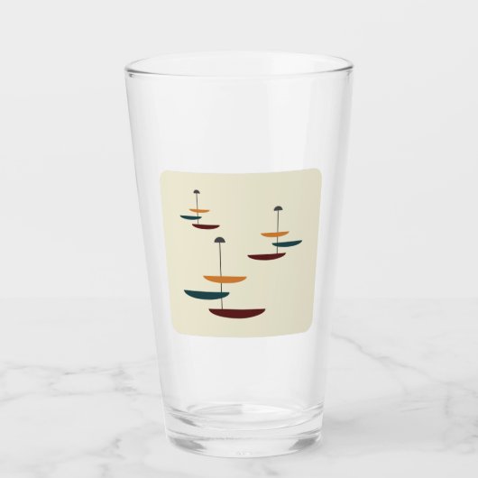 ミッドセンチュリーモダンキッチンカウンター楕円プラッタ タンブラーグラス (正面)