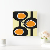 ミッドセンチュリーモダンキッチンクロック スクエア壁時計 (ホーム)