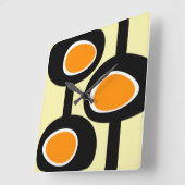 ミッドセンチュリーモダンキッチンクロック スクエア壁時計 (傾斜)